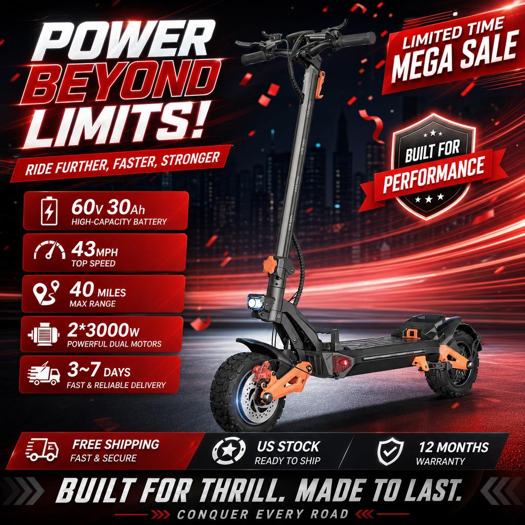 60V 30Ah Electric Scooter Battery - Monopattino Elettrico per Adulti FREEBOY H9,