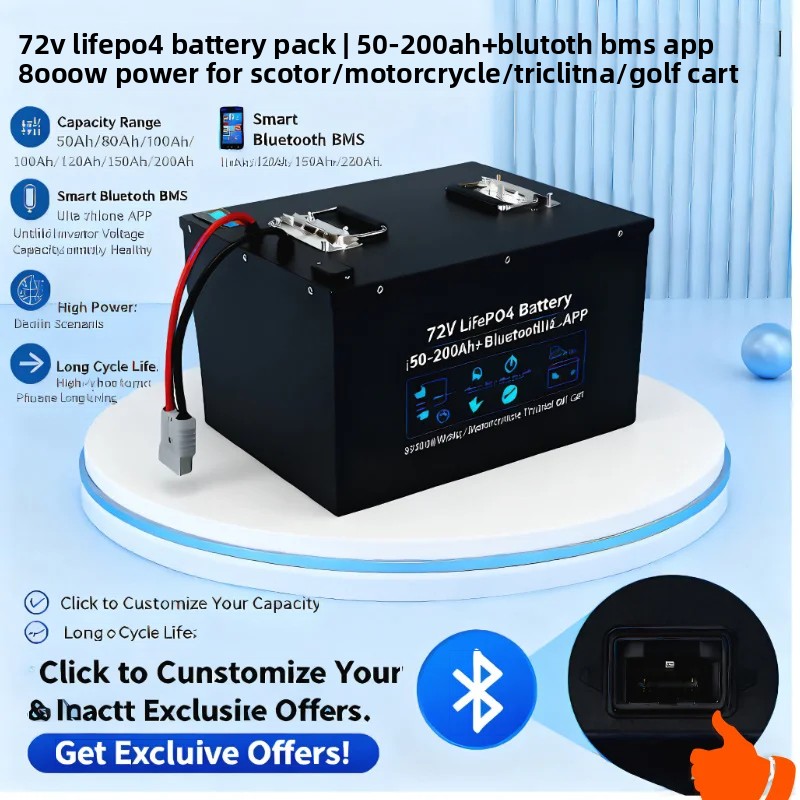 72V 60Ah Lifepo4 Battery Pack - Pacco batteria 72V LiFePO4 50Ah-200Ah |