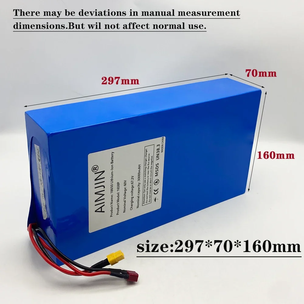 Batteria al litio di alta pote - 60V 30Ah Electric Scooter Battery recensione e prezzo