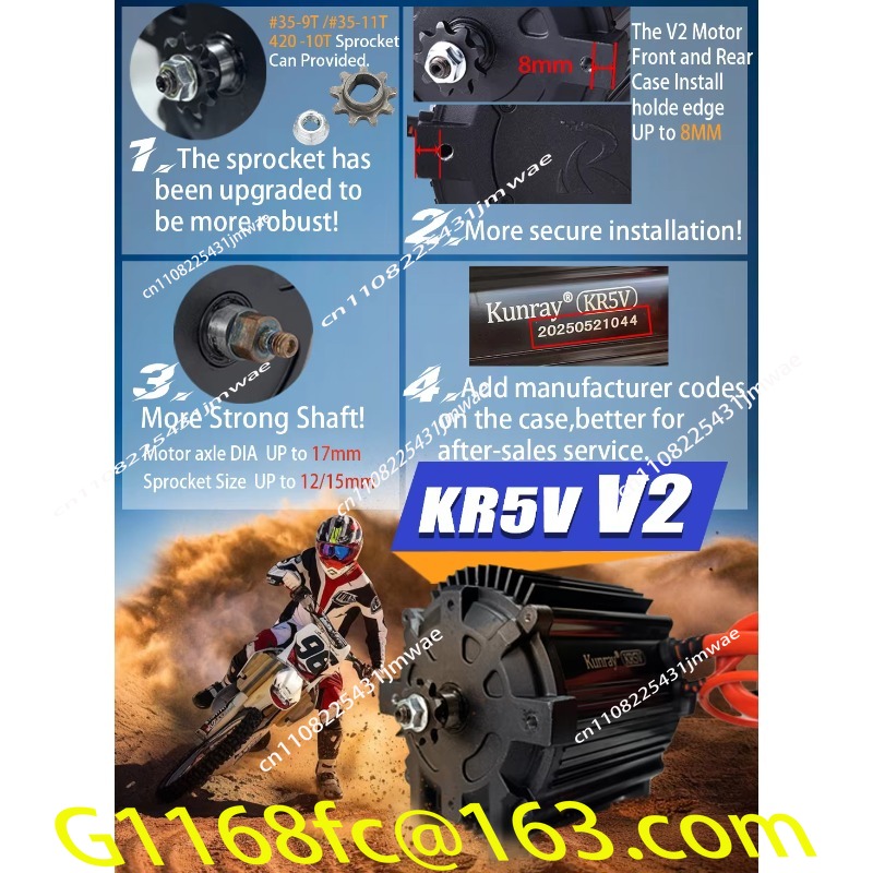 KR5V V2 Kunray 72V 5000W Moto  - 72V 5000W Electric Motorcycle recensione e prezzo