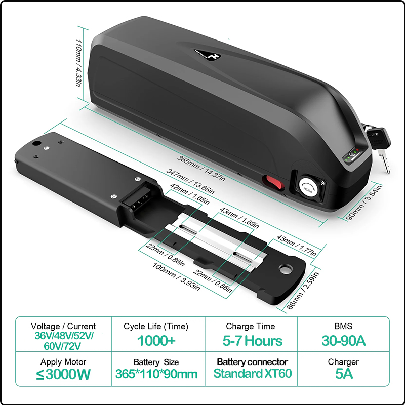 Batteria Ebike 48V 50AH 52V 36 - 60V 30Ah Electric Scooter Battery recensione e prezzo