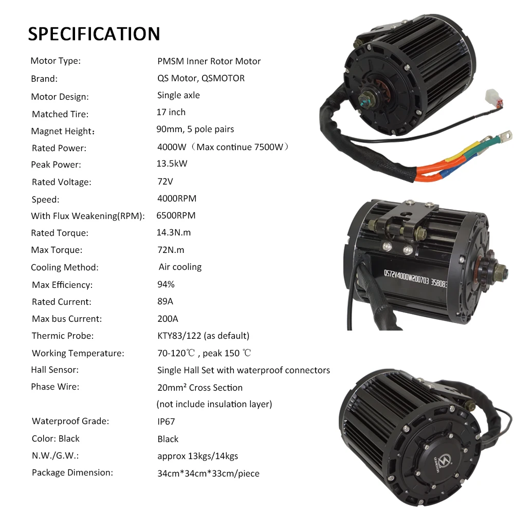 QS138 Kit motore di azionament - Electric Motorcycle Conversion Kit 72V recensione e prezzo
