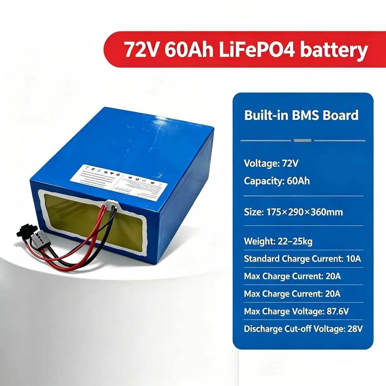 Batteria al litio 72V 60Ah lif - 72V 60Ah Lifepo4 Battery Pack recensione e prezzo